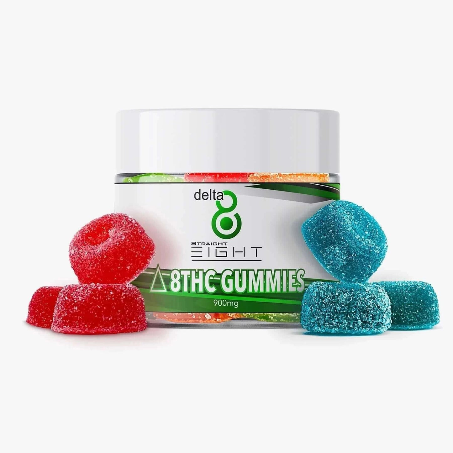 DELTA 8 THC GUMMIES / STRAIGHT 8 / 900mg - lakenormanhempco