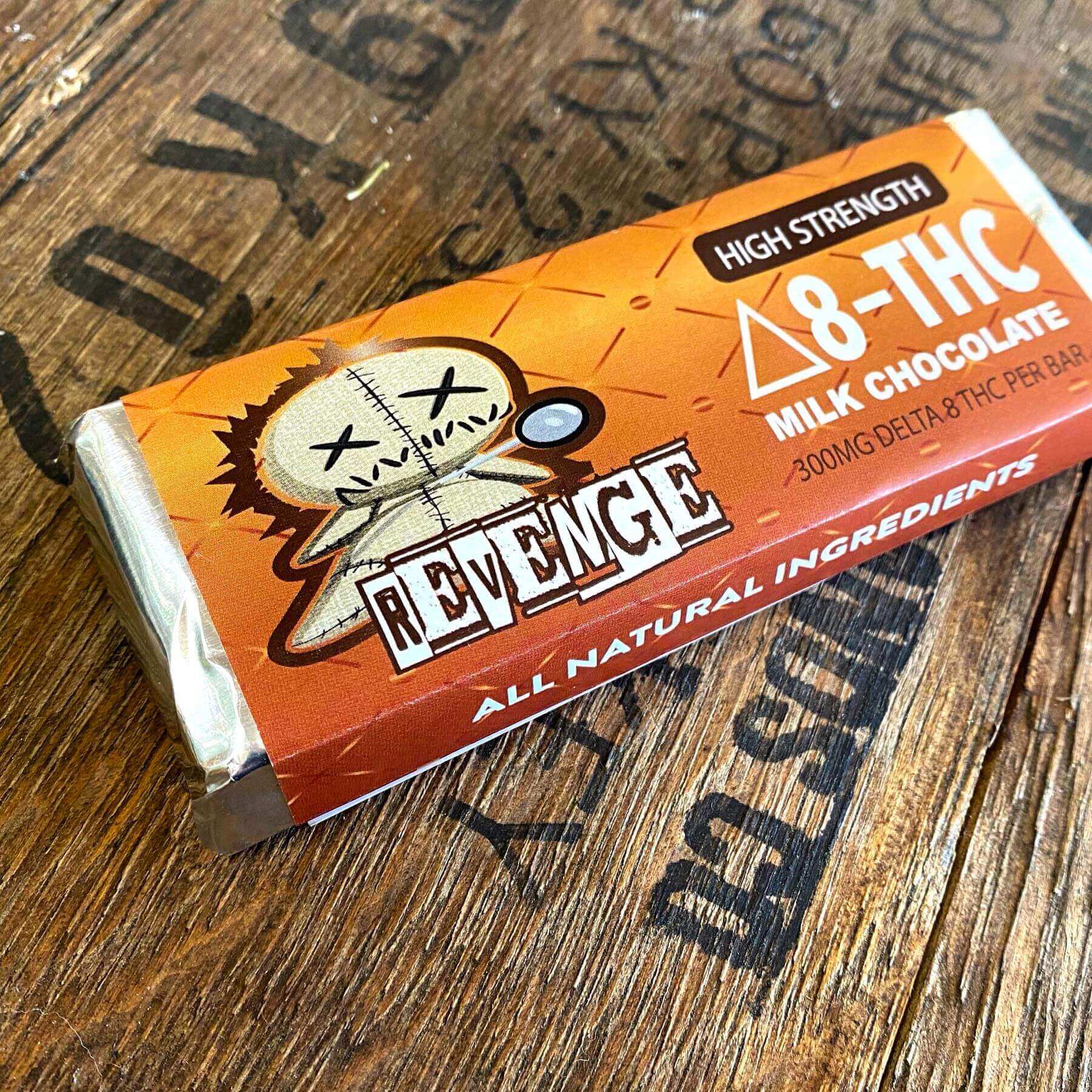 DELTA 8 THC / Revenge / CHOCOLATE BAR 300mg - lakenormanhempco