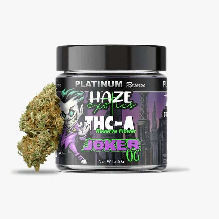 THC-A FLOWER / JOKER OG / HAZE EXOTICS PLATINUM RESERVE - lakenormanhempco